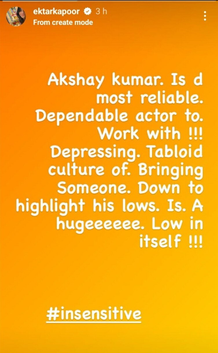 Ekta Kapoor Supports Akshay Kumar As His Film 'Selfiee' Opens To Disappointing Box Office Results