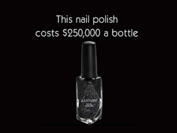 worlds most expensive nail polish Azature applying it once cost of