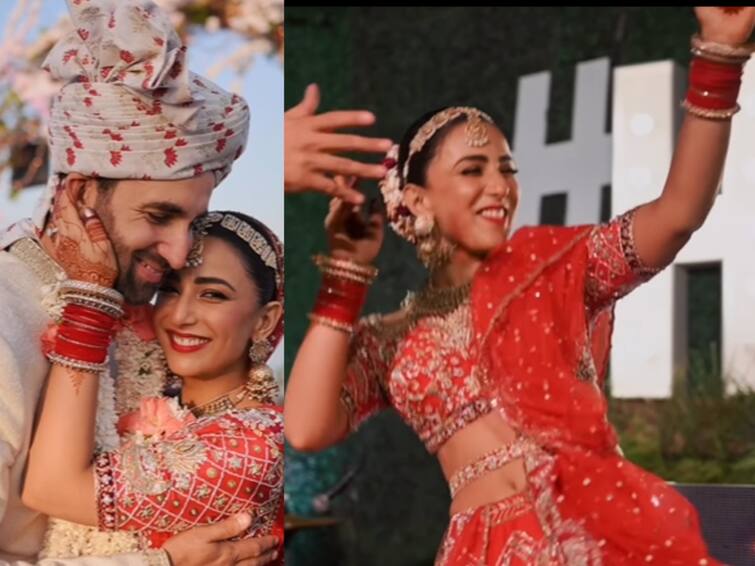 Pakistani Actress Ushna Shah Trolled and criticized for Dressing Up Like An Indian Bride Pakistan Actress Ushna: இந்திய மணப்பெண் உடையில் பாகிஸ்தான் நடிகை திருமணம்... விமர்சனங்களுக்கு அதிரடி பதில்!