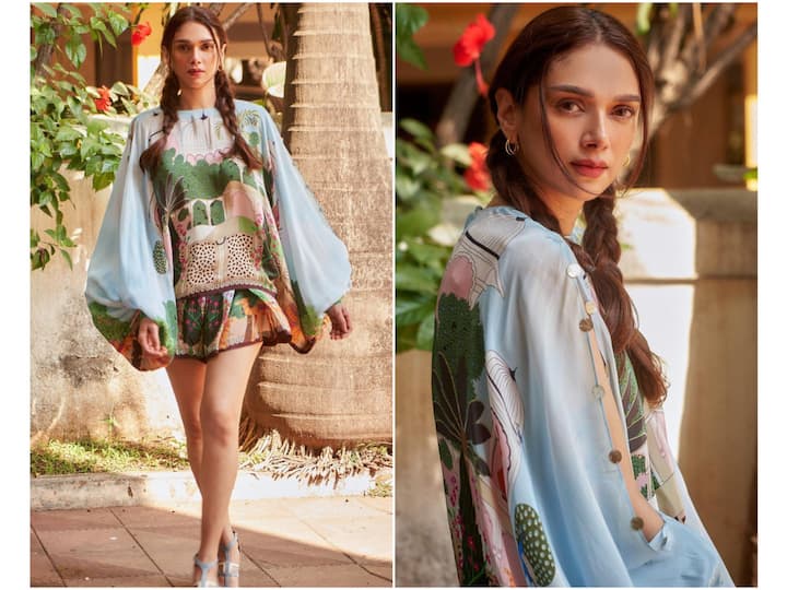 Aditi Rao Hydari is making her fans swoon with her gorgeous pictures in a printed short dress.