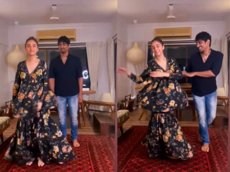 Actor Siddharth Aditirao Hydari Dances for Enemy Movie Tum Tum Song- Watch Video Watch Video: எனிமி பட பாடலுக்கு க்யூட்டான டான்ஸ்.... சித்தார்த் - அதிதி ஜோடிக்கு இதயங்களைப் பறக்கவிடும் ரசிகர்கள்!