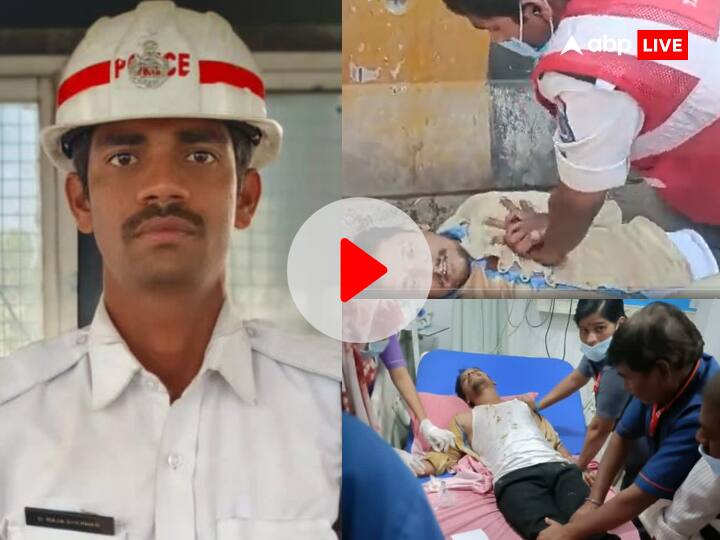 Telangana traffic constable saves man from heart attack by giving CPR watch video Watch: तेलंगाना का ट्रैफिक हवलदार बना देवदूत, CPR देकर बचाई सख्स की जान, देखें वीडियो