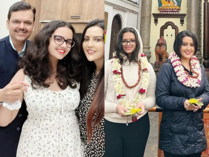 Amruta Fadnavis Daughter Photos: दिविजा फडणवीस महाराष्ट्र के डिप्टी सीएम देवेंद्र फडणवीस और एक्ट्रेस अमृता फडणवीस की इकलौती संतान और बेटी हैं. दिविजा 14 साल की हैं और स्कूल  में पढ़ रही हैं.