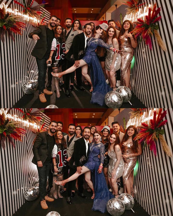 The newlyweds looked elated