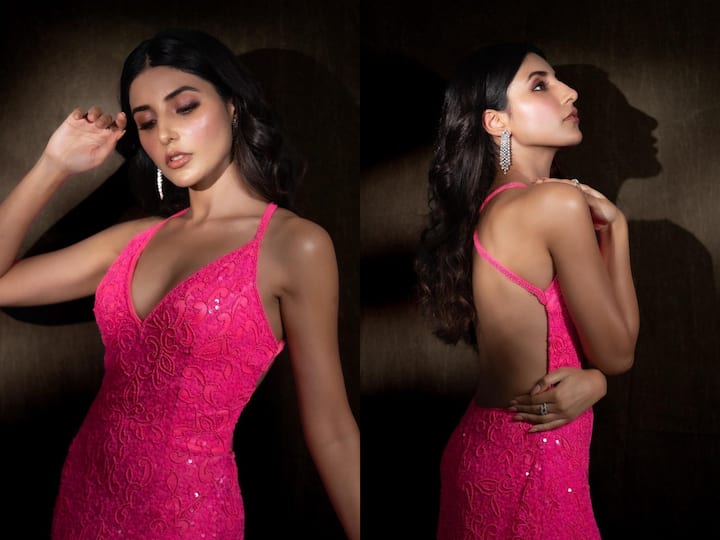 Jehanabad actor Harshita Gaur surely knows how to make a fashion statement. The actor shared pictures of herself in a hot pink backless gown that stole our hearts. Check out pics