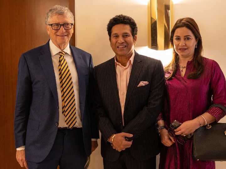 Sachin Tendulkar meeting with Microsoft CEO Bill Gates shared post on instagram अब्जाधीश आणि 'धावा'धीश भेटतात तेव्हा.... सोशल मीडियावर फोटो व्हायरल