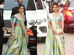 Radhika Merchant Photos: ईशा अंबानी के घर के बाहर स्पॉट हुईं अंबानी परिवार की छोटी बहू राधिका मर्चेंट, खूबसूरत लुक में तस्वीरें वायरल