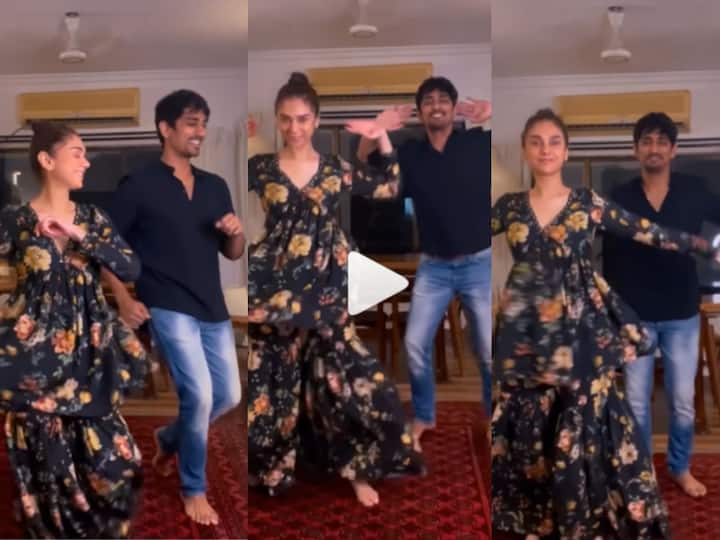 aditi rao hydari share a video of her and siddharth dancing Aditi Rao Hydari- Siddharth Dance Video: अदिती राव हैदरी आणि सिद्धार्थच्या डान्सचा व्हिडीओ व्हायरल; नेटकरी म्हणाले...