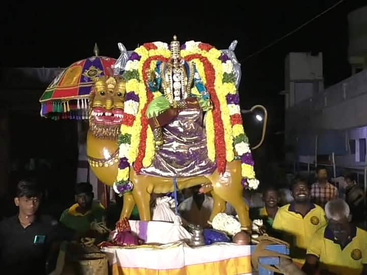 Karur: Arulmiku Kalyana Venkataramana Swamy Temple in the lion chariot Swami Thiruveedi Ula TNN கரூர்: கல்யாண வெங்கட்ரமண சாமி கோயில் தேரோட்ட நிகழ்ச்சி -  சிம்ம வாகனத்தில் சுவாமி திருவீதி உலா