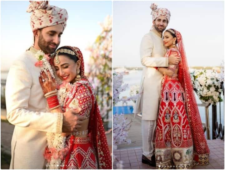 Pakistani model and actress Ushna Shah is being trolled for being seen in an Indian bride outfit at her wedding पाकिस्तानी एक्ट्रेस ने की शादी, मगर इस तरह के पहनावे के कारण हो रही हैं ट्रोल