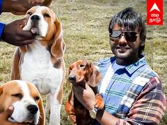 Kodaikanal Dog Show 2023 : கொடைக்கானலில் நாய் கண்காட்சி.. நாயுடன் கலந்துகொண்ட விஜயகாந்த் மகன்..
