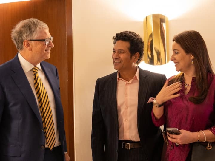 Bill Gates Meet Sachin Tendulkar and his Wife in Mumbai says want to work with them Bill Gates Met Sachin: सचिन तेंदुलकर के साथ मिलकर काम करना चाहते हैं बिल गेट्स! जानें मुलाकात पर क्या बोले  