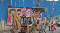 முதல்வரின் அறிக்கையை பின்பற்றாத திமுகவினர் - தருமபுரியில் இடையூறாக இருந்த விளம்பர பதாகை