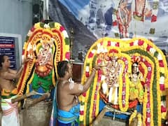 திருமணஞ்சேரி கோயில் சுற்றி நடந்த தெருவடச்சான் ஓலை சப்பர வீதியுலா