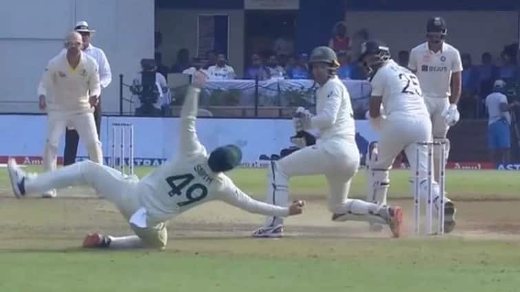 India vs Australia, Indore Test: Steve Smith’s stunning catch to dismiss Cheteshwar Pujara leaves loved by fans watch video Catch Video: કેપ્ટનશીપની સાથે ફિલ્ડિંગમાં પણ કમાલ, સ્મિથે લેગ સ્લિપ પર પકડ્યો પુજારાનો અવિશ્વસનીય કેચ...