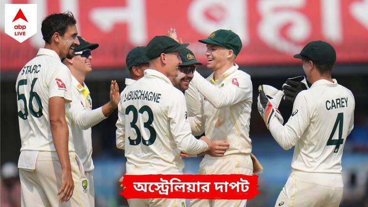 Ind vs Aus 3rd Test Day 2: India all out for 163 against Australia at the end of day 2 at Holkar Stadium in Indore Ind vs Aus 3rd Test: পূজারার হাফসেঞ্চুরি সত্ত্বেও ব্যাটিংয়ের ভরাডুবি, ম্যাচ জিততে অস্ট্রেলিয়ার চাই মাত্র ৭৬