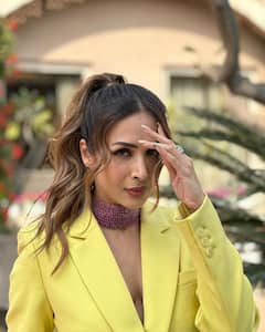 Malaika Arora Shines In A Yellow Powersuit