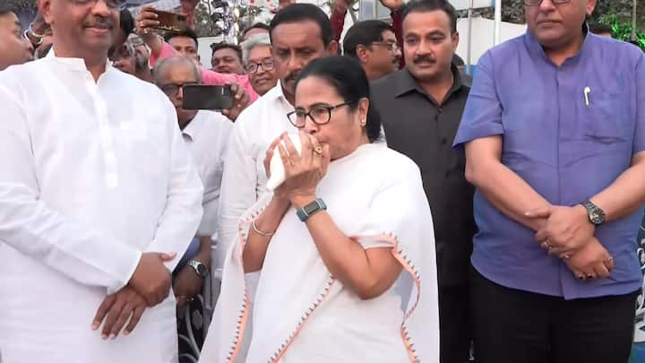 নিজের হাতে করলেন আরতি, বাজালেন শাঁখ, বৃহস্পতিবার বাবুঘাটে 'আরতি বন্দনা'-র সূচনা করলেন মমতা বন্দ্যোপাধ্যায়।