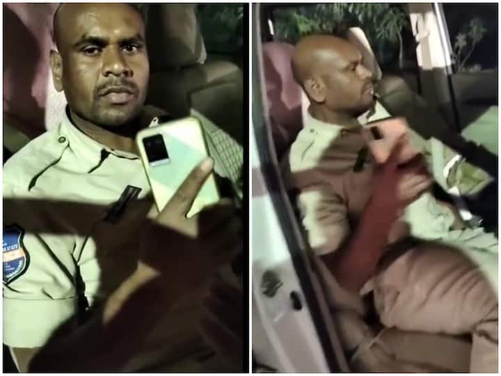 Shamshabad drunken constable stops car on road abused other vehicle drivers video goes viral Shamshabad News : మద్యం మత్తులో కానిస్టేబుల్ వీరంగం, రోడ్డుకు అడ్డంగా కారునిలిపి హంగామా!