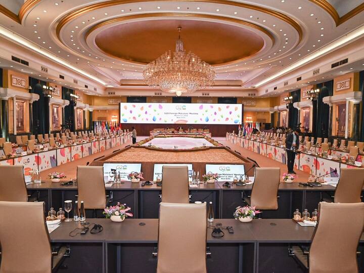 This meet is taking place at Rashtrapati Bhavan Cultural Center and approximately 40 delegations are expected to attend it. (Image Source: Twitter | @MEAIndia)