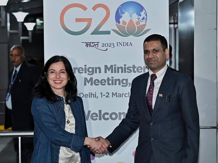 WHO envoy for Multilateral Affairs, Stéphanie Seydoux will also be present at this G20 meet. (Image Source: Twitter | @MEAIndia)