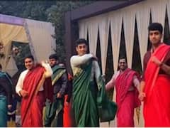 Men Dance To 'Desi Girl' At Friend’s Wedding Wearing Saree, Netizens Love Their 'Thumkas'