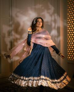 Riddhi Dogra Looks Like A Princess In A Blue Anarkali. See Pics