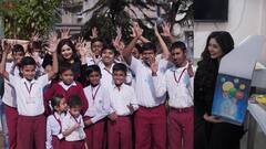 কথায় নয়, কল্পনারা ফুটে উঠল রং-তুলিতে, খুদেদের কাজে মুগ্ধ ঋতাভরী