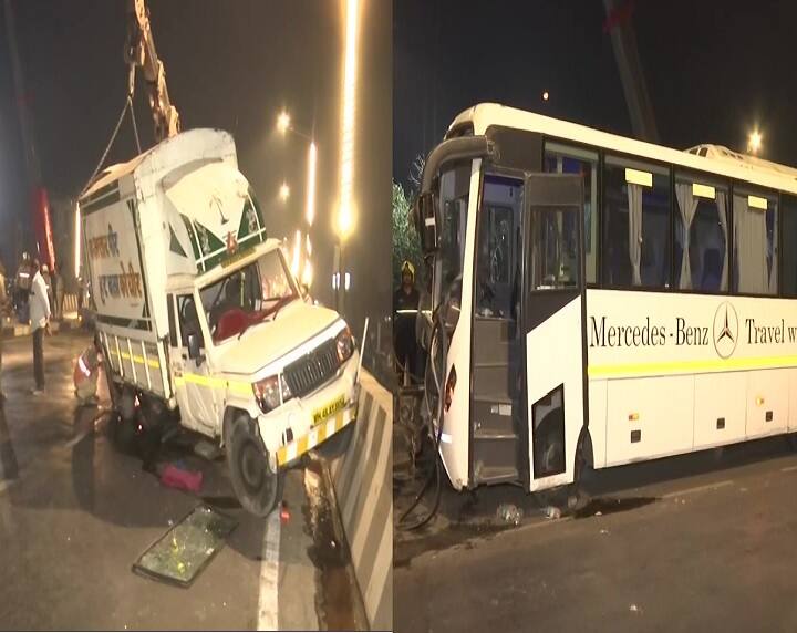 Mumbai Accident News A bus and tempo collided in western express highway driver of the tempo died on the spot Bus driver is absconding Mumbai Accident : मुंबईत वेस्टर्न एक्स्प्रेस हायवेवर टेम्पो आणि बसचा अपघात, टेम्पो चालकाचा मृत्यू तर बस चालक पसार