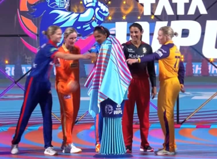 WPL 2023 Viral Video Five Captains Unveil WPL 2023 Trophy During Opening Ceremony. WATCH Five Captains Unveil WPL 2023 Trophy During Opening Ceremony. WATCH