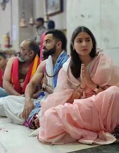 અનુષ્કાએ પતિ વિરાટ કોહલી સાથે મહાકાલના કર્યા દર્શન, જુઓ તસવીરો