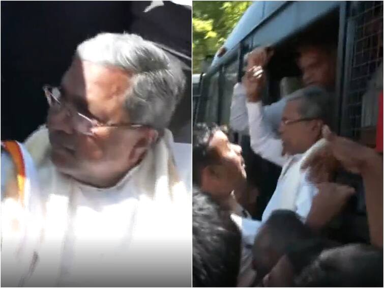 High Drama In Karnataka As Congress Demands BJP MLA's Arrest In Bribe Case, Siddaramaiah Detained: Top Points High Drama In K'taka As Congress Demands BJP MLA's Arrest In Bribe Case, Siddaramaiah Detained: Top Points