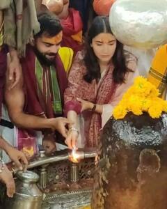 Anushka ने पति विराट संग किए महाकाल के दर्शन, माथे पर चंदन और पिंक साड़ी पहने बाबा की भक्ति में लीन नजर आईं एक्ट्रेस