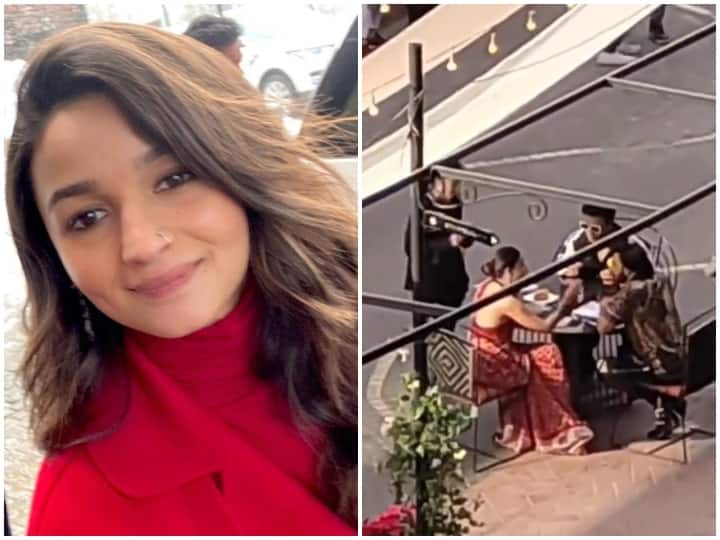 Rocky and Rani Ki Prem Kahani Kashmir Shooting Video leaked Alia Bhatt look revealed watch Watch:  ‘रॉकी और रानी की प्रेम कहानी’ के कश्मीर शूट का वीडियो हुआ लीक, Alia Bhatt का लुक हुआ रिवील