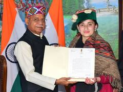 हिमाचल प्रदेश के सेब बागवान की बेटी ने संसद में चमकाया हिमाचल का नाम, पहला स्थान आने पर राज्यपाल ने किया सम्मानित