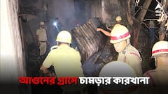 তিলজলা রোডে চামড়ার কারখানায় বিধ্বংসী আগুন