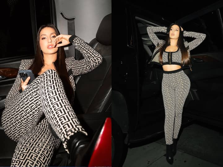 Fashion queen Nora Fatehi frequently gives a peek into her stylish wardrobe and leaves her fans stunned. This time too she posted pictures in a patterned co-ord set.