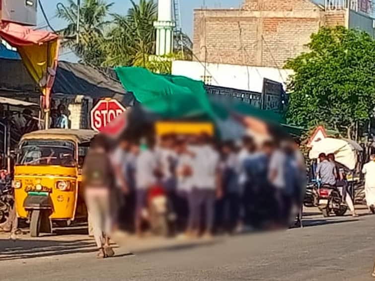 Confusion in Villupuram Clash between government school students விழுப்புரத்தில் பரபரப்பு.... அரசு பள்ளி மாணவர்களிடையே மோதல்