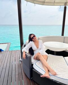 Dhanashree Verma PHOTO:  યુઝવેન્દ્ર ચહલની ધનશ્રીનો માલદીવમાં જોવા મળ્યો કુલ અંદાજ