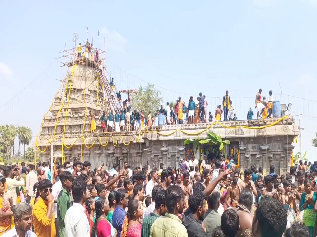 Kanchipuram 1000 tahun yang lalu Kuil Sri Gangaikonda Choeeswarar Upacara Kumbabhishekah – Ribuan umat mengunjungi Samy TNN |  Upacara Kuil Sri Gangaikonda Choeeswarar Kumbabhishek