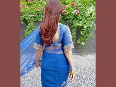 Tamannah Bhatia Exudes Royalty In Blue Organza Saree. See Pics