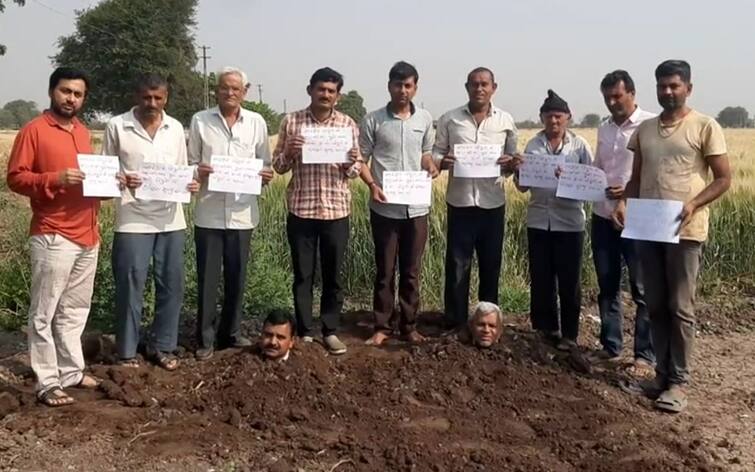 Farmers of Dhoraji protested against not getting the price of agricultural crops Rajkot: ધોરાજીના ખેડૂતો ખેતરમાં યોજ્યો સમાધિનો કાર્યક્રમ, સરકારને કહ્યું, કા તો પાકના ભાવ અને નહીં તો ઈચ્છા મૃત્યુની પરવાનગી આપો