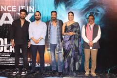 Ajay Devgn, Tabu At The Trailer Launch Of Bholaa - See Pics