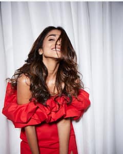 Shriya Saran Raises Temperature As She Goes For 'Kabzaa' Promotions In A Red Outfit. See Pics