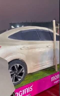 Birthday Cake : होऊ दे खर्च, चिमुकल्याच्या वाढदिवसानिमित्त वरना कारची प्रतिकृती असलेला केक, वजन तब्बल...