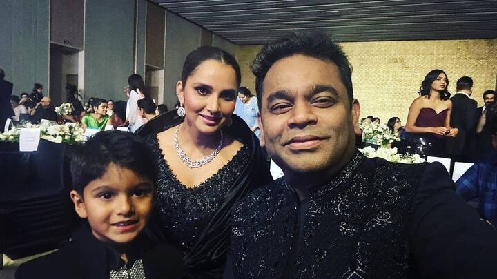 Music composer A R Rahman also graced the farewell party of Sania Mirza. The music maestro shared a selfie with the tennis star.