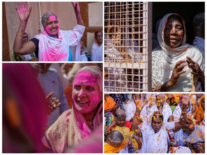 Widows from various shelter homes have gathered at the Gopinath Temple in Vrindavan to celebrate the colours of Holi. Here are some photos from the festivities.