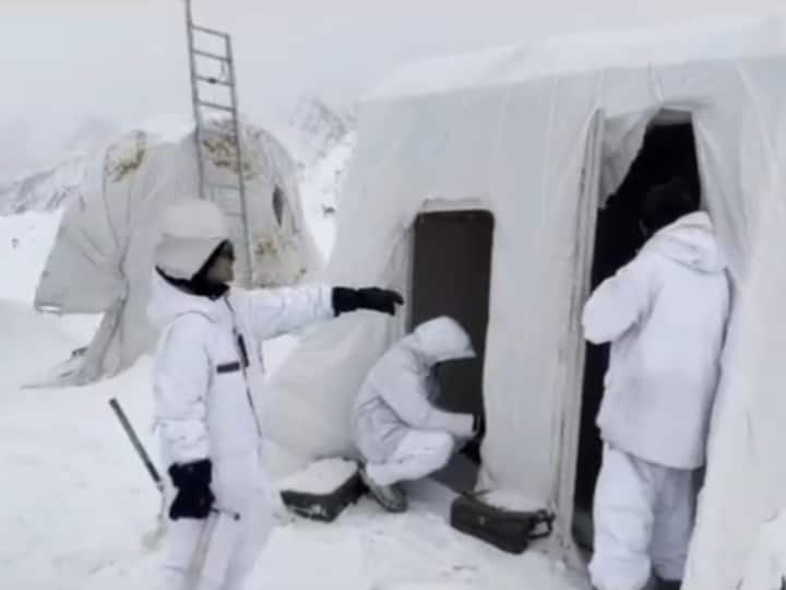 Captain Shiva Chauhan of the Indian Army in January became the first female officer to have been deployed on the world’s highest battlefield Siachen glacier. (Image Source: Twitter | @ANI)