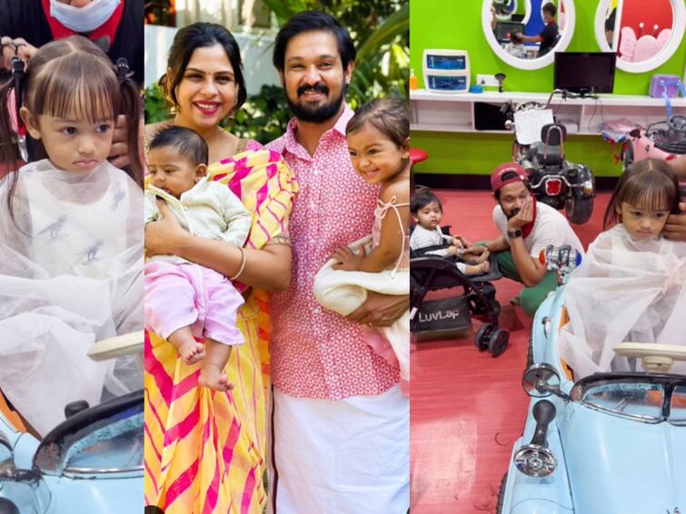 actor Nakkhul Sruti couple shares first haircut video of their children goes viral Nakkhul - Sruti: குழந்தைகளுக்கு முதல் ஹேர்கட்... க்யூட் வீடியோ பகிர்ந்த நகுல் - ஸ்ருதி தம்பதி!