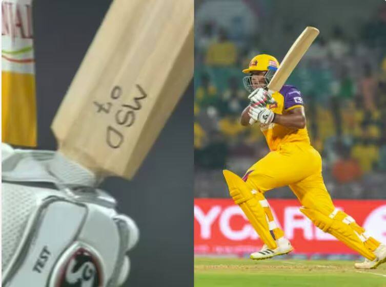 kiran navgire uses bat with msd 07 written on it back side photo goes viral on social media Kiran Navgire: ਬੱਲੇ 'ਤੇ ਲਿਖਿਆ ਸੀ ਧੋਨੀ ਦਾ ਨਾਮ, ਜੜੀ ਧਮਾਕੇਦਾਰ ਫਿਫਟੀ, ਜਾਣੋ ਕੌਣ ਹੈ ਕਿਰਨ ਨਵਗਿਰੇ?